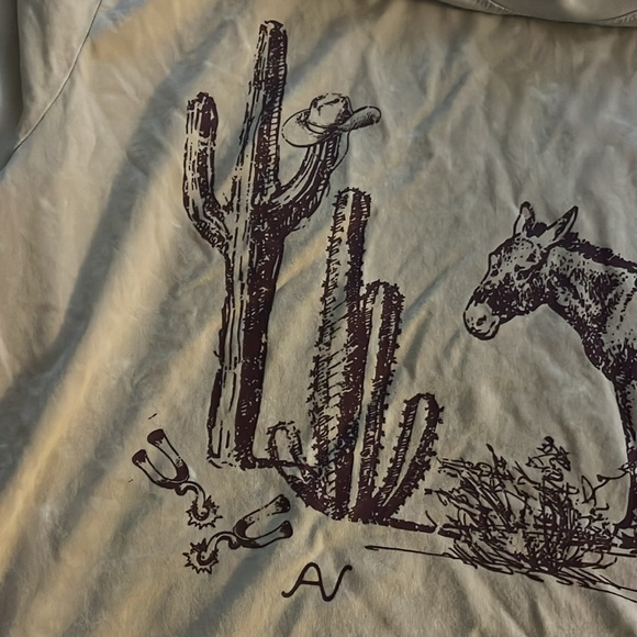 Ariat Beige Graphic T-Shirt with Desert Scene - Picture 3 of 3